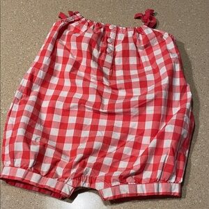 GAP Red and White Checkered Kids Romper